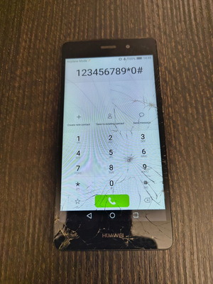 Huawei P8 Lite used, 2GB RAM 16GB storage, cracked screen