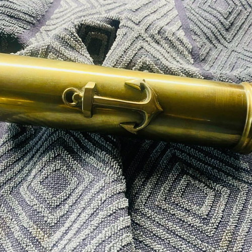 Vintage Trench Art shell casing like new with embossed nautical anchor