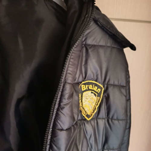 Children's jacket used for boy 9-10 years black and gold