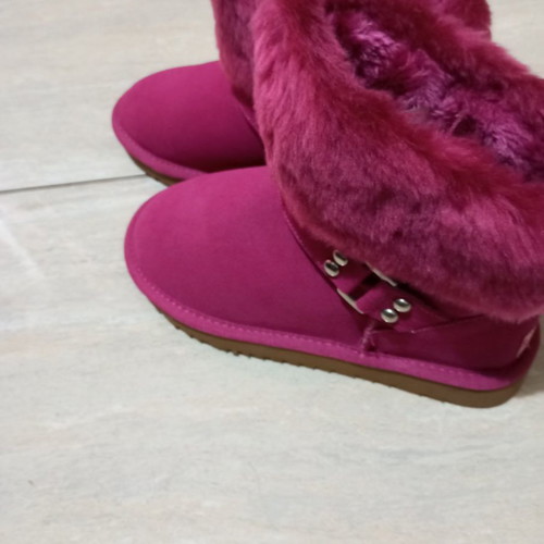 My moo boots fur pink new size 37