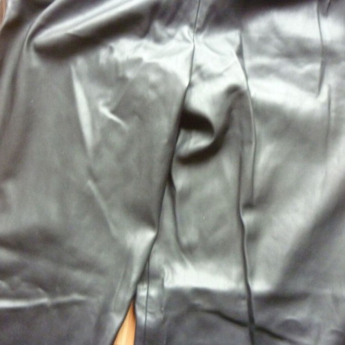 Zara women's black faux leather pants Medium like new