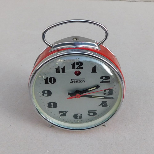 Metal wind-up vintage alarm clock