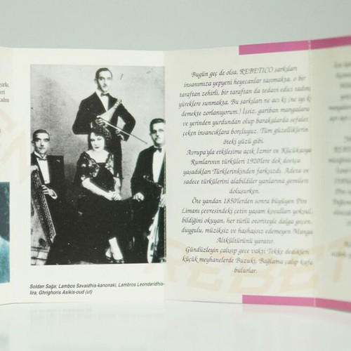 VA Rebetika 2 cassette used, traditional 1927 - 1954 with booklet