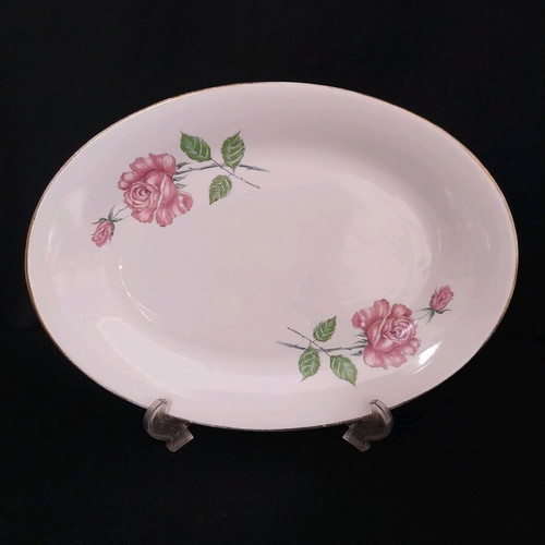 Candia Germany oval serving platter with floral design