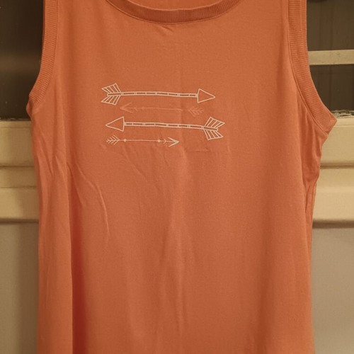 Esmara sleeveless top, orange, size M