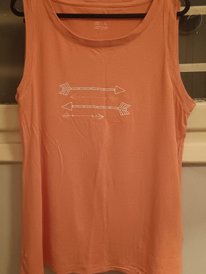 Esmara sleeveless top, orange, size M