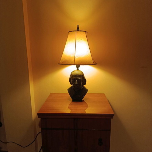 William Shakespeare handmade lamp made to order