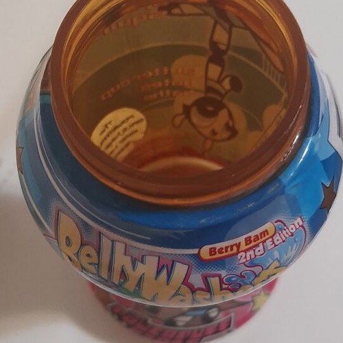 BellyWashers vintage collectible juice bottle 2002 used, The Powerpuff Girls