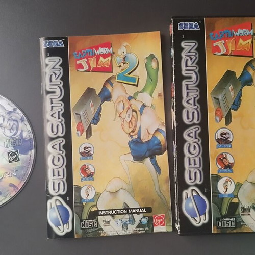 Sega Saturn Earthworm Jim 2 game used, works normally