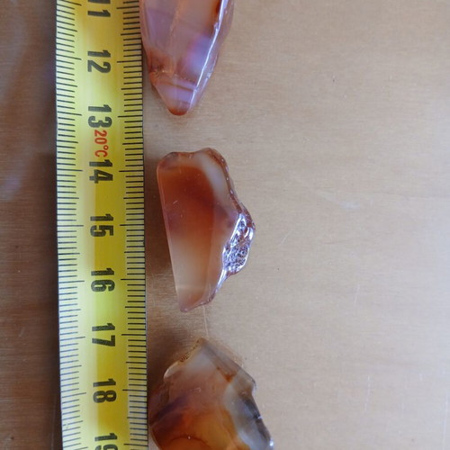 Carnelian stones with hole for jewelry making, like new