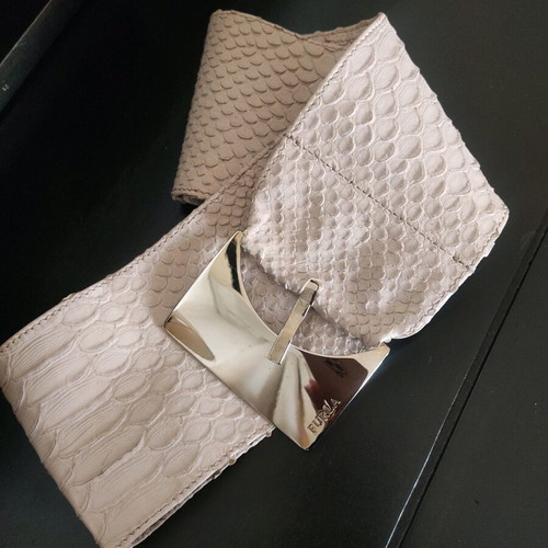 Furla leather belt like new, beige, size 100