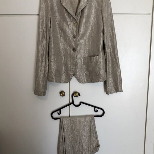 Maliparmi Linen Suit Made in Italy beige-gold, like new