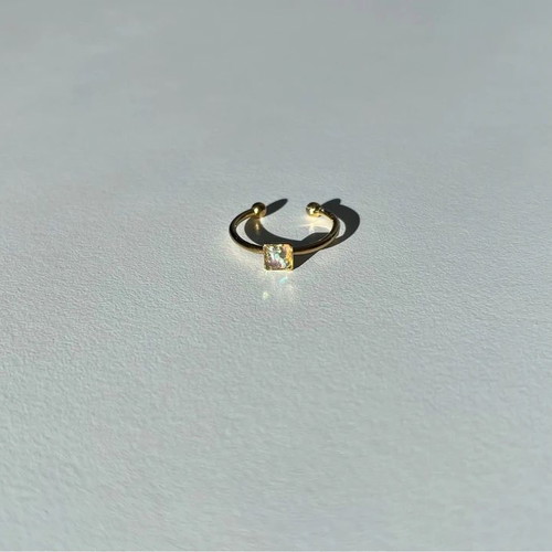 Steel ring with glitter like new