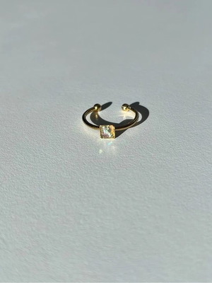 Steel ring with glitter like new