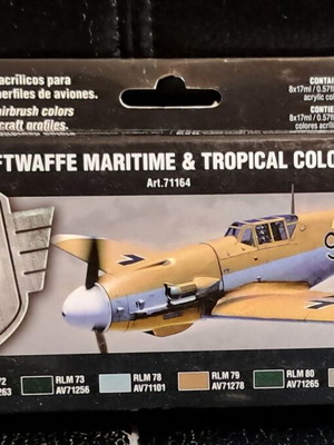 Vallejo Model Air Set Luftwaffe Maritime & Tropical Colors WWII new, for airbrush