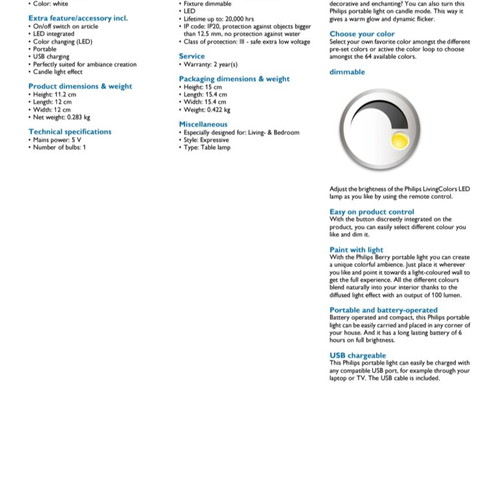 Philips Berry Διακοσμητικό Φωτιστικό LED Καινούργιο