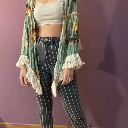 Nidodileda kimono used, green, one size