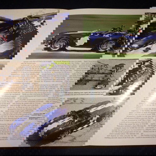 Factory Five Racing Information Package 1998 like new, brochure magazine