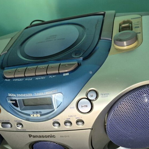 Panasonic Boombox RX-D15 CD Cassette Radio used, vintage portable stereo