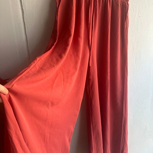 Women's wide leg coral pants like new, size L