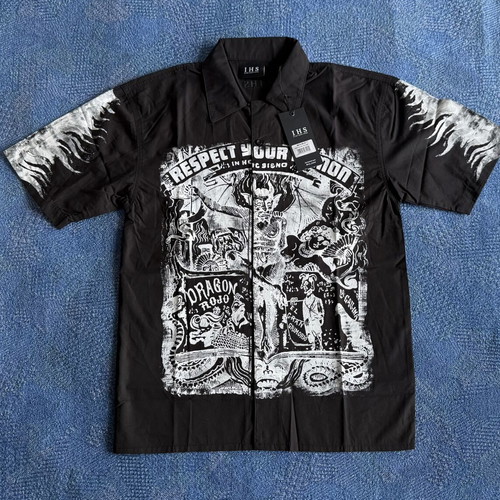 IHS Respect Your Demon shirt and shorts set new, black, size S