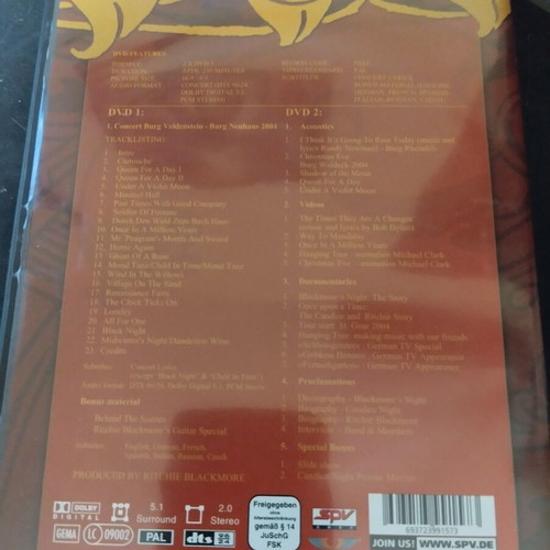 Blackmore's Night Castles & Dreams DVD like new, folk