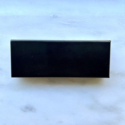 Persol leather hard glasses case black new with cleaning cloth