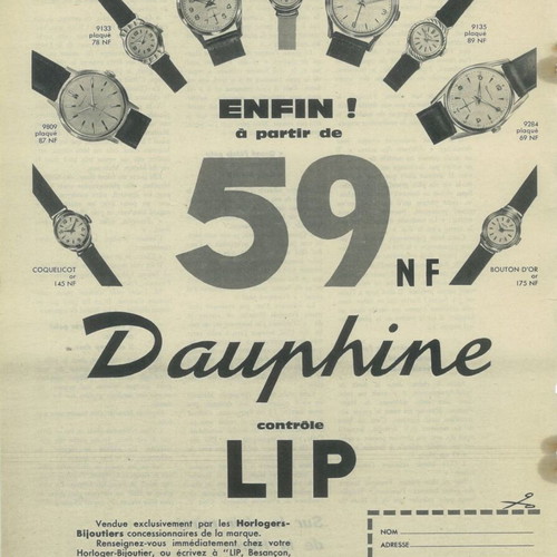 Lip Dauphine women's watch used, gold-plated