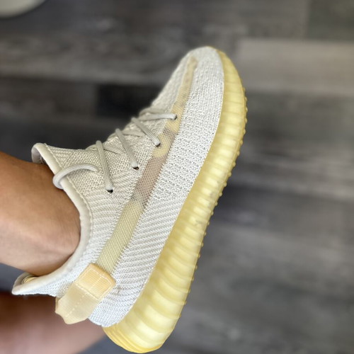 Yeezy women's sneakers size 38, beige-white