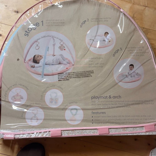 Mothercare activity gym playmat with flowers, new