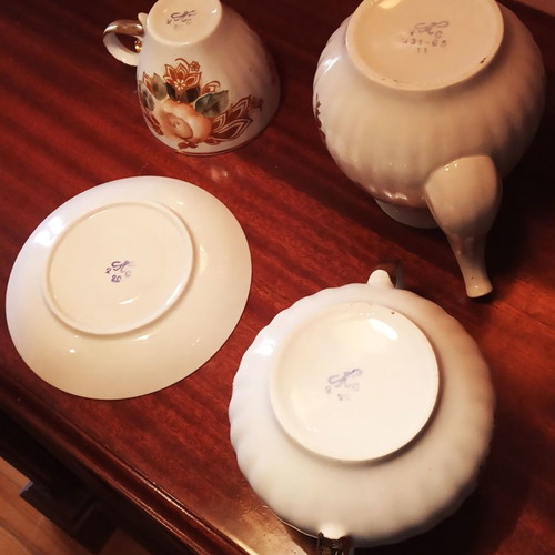 Antique porcelain tea and coffee set 14 pieces like new