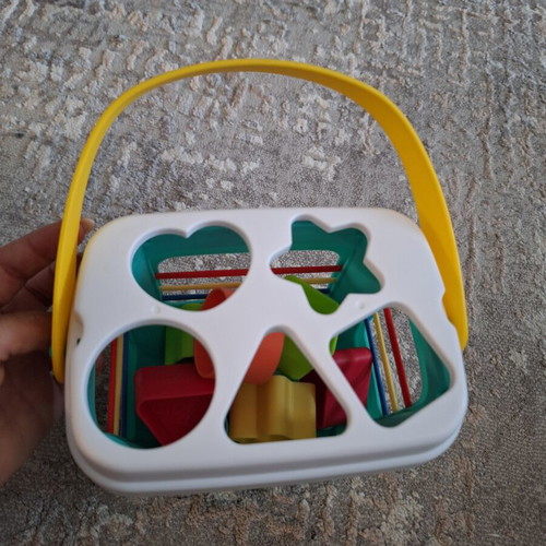 Bucket Shape Sorter set used, 8 blocks with all shapes