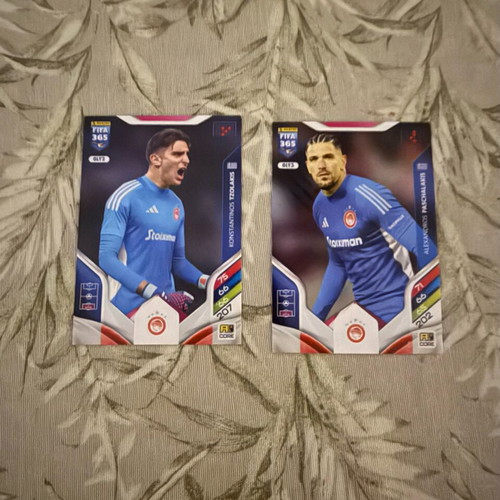 Tzolakis and Paschalakis Fifa 365 stickers new