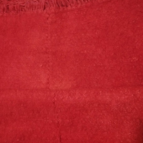 Wool Flokati Rug like new, red rose color 2.60×0.80 m