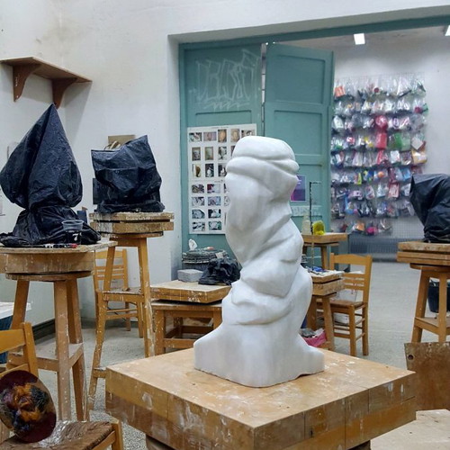 Modern bust marble new, Sebastjano Dobrozi