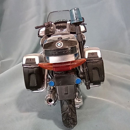 BMW Polizei Metal Motorcycle Miniature used, 17cm scale model