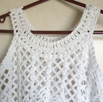 White knitted cotton top like new, size S