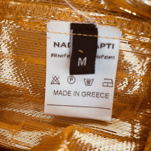 Nadia Rapti silk set like new, orange and gold
