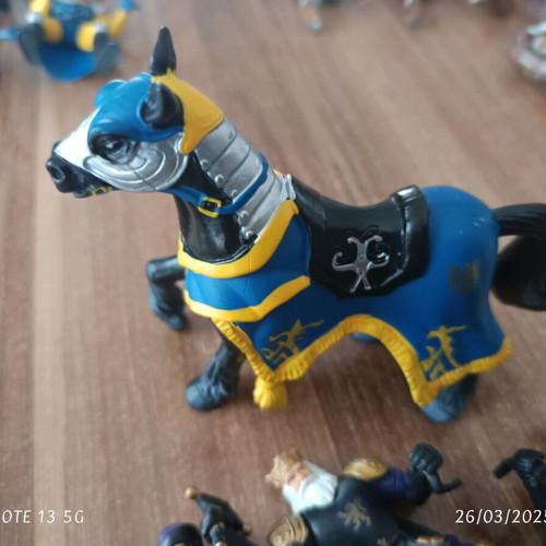 Knight collection used, 10 knights and 1 horse