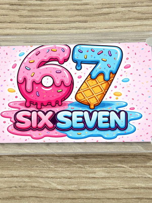 Acrylic fridge magnet Six Seven Gen Alpha meme new 9x6cm