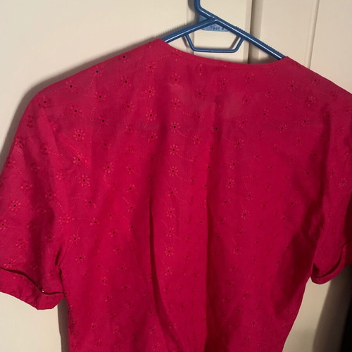 Zara pink blouse new with white buttons
