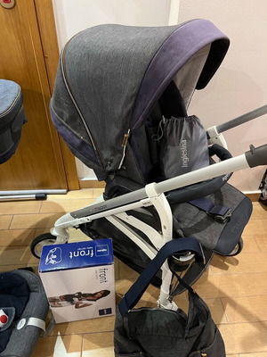 Inglesina Trilogy Jeans πλήρες σετ σαν καινούργιο με καρότσι και αξεσουάρ