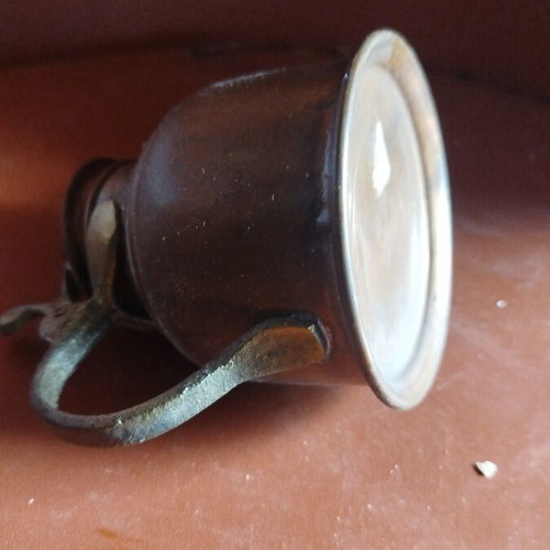 Individual teapot used, collectible copper and brass