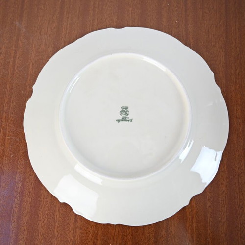 Porcelain plate Bavaria Germany used, neoclassical design with gold
