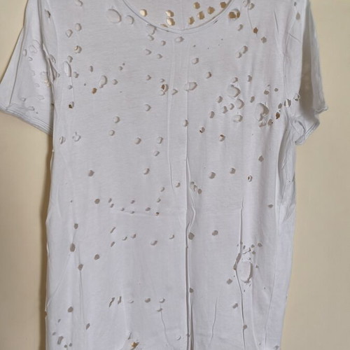 H&M blouse with hole design used, white, sizes L and XL