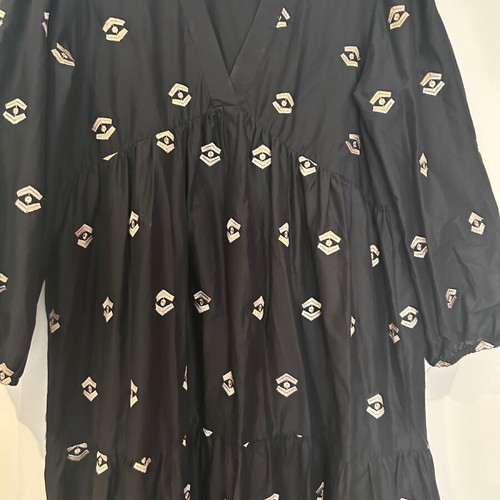 Ancient Greek style dress like new, size M, black with gold embroidery