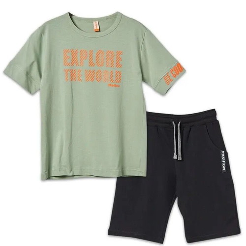 Explore The World shorts and t-shirt set for 14 years old new