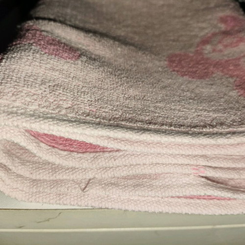Children's hand towel used with Mickey Mouse pink-white