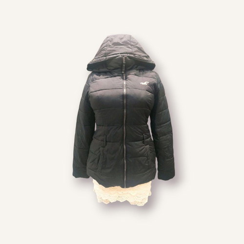 Hollister winter jacket used, size S, dark blue