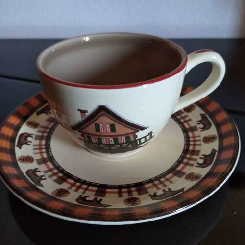 Niderviller France Saint Moritz collectible cups set of two for espresso